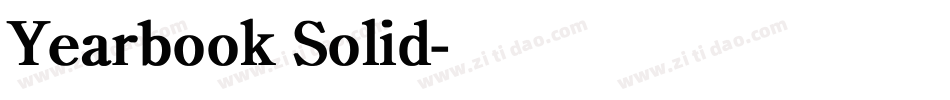 Yearbook Solid字体转换
